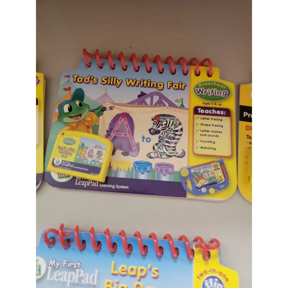 6pc LeapFrog My First LeapPad Flip Books & Cartridges for Preschool Learning lot
